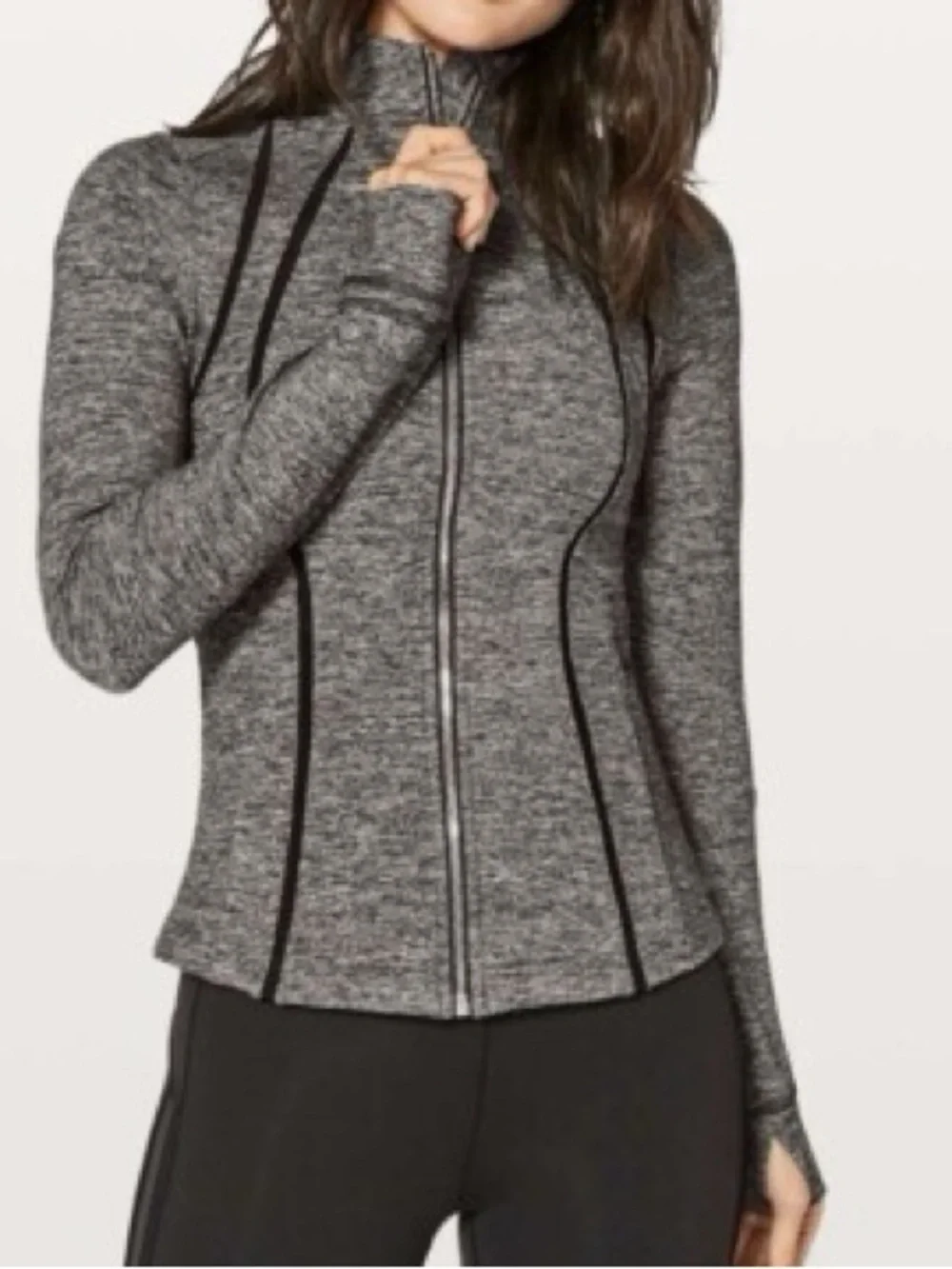 Lululemon Define Jacket Wing Mesh Heathered Black, Women’s Size 10